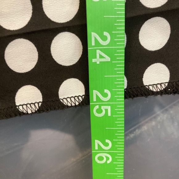 J. Crew Shirt Womens Sz XS Black White Polka Dot Blouse Long Sleeve Lightweight - Picture 8 of 9